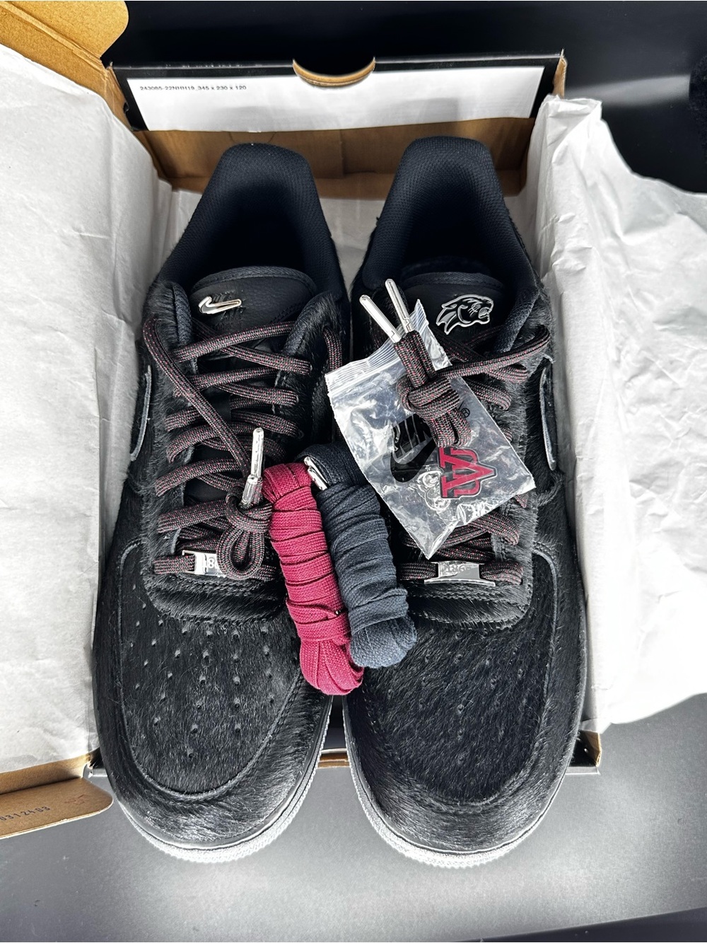 Nike Air Force 1 '07 Virginia Union University Yardrunners Black Pony Hair Men's
